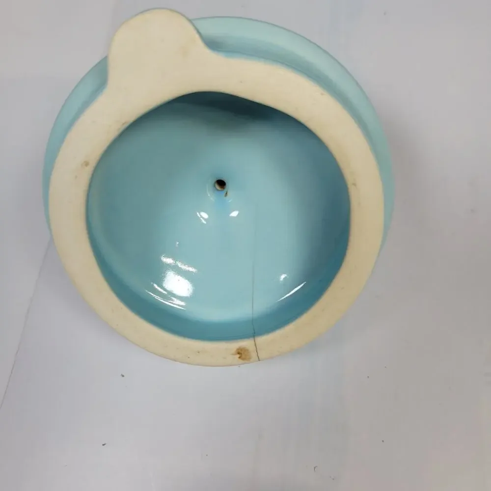 MCM Retro Cronin Cameron Pottery Blue Tulip Teapot Lid Vintage 3-Cup Cottagecore